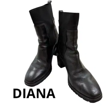 [ DIANA 다이애나 ] 사이드 고어 부츠 블랙 24.5 새상품급