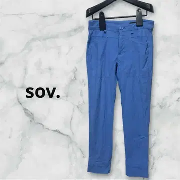 sov. 소브 캐주얼 팬츠 파랑 슬림 스트레이트 블루