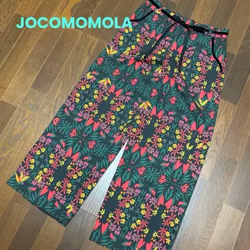 호코모모라 프린트 와이드 팬츠