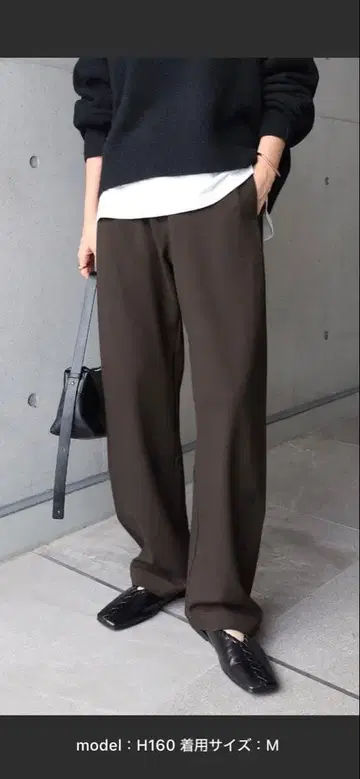 evernavy 분또 커브 팬츠 다크 브라운