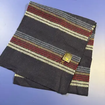 SUPER LAMBS 머플러 네이비 계열 스트라이프