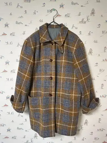 해리스 트위드 맥헨리 체크 자켓