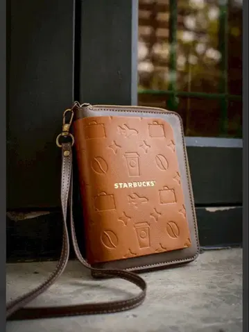 스타벅스 스벅 중국 한정판 여권 케이스 트래블 파우치 브라운