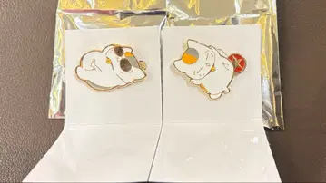 나츠메 우인장 메탈 브로치 냥코센세 2종 세트 시마무라