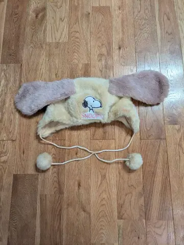 스누피 귀도리 모자