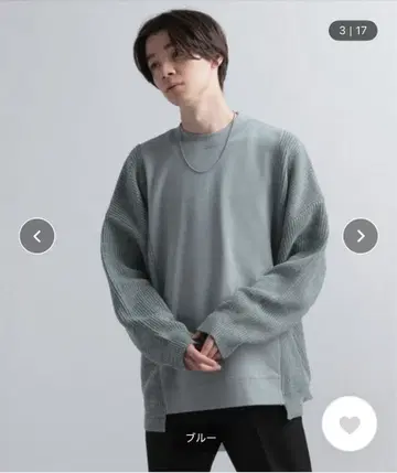 [ HARE ] 니트 도킹 맨투맨