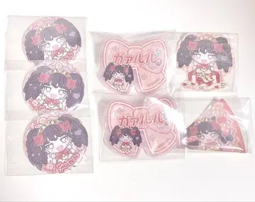 프리파라 캬라핀 가아루루 네임 캔뱃지 스티커