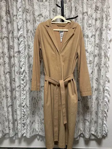 노우즈 NOWOS 스프링 코트 롱 더블 카멜