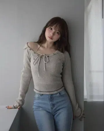 Anita button knit tops andmary 앤드마리