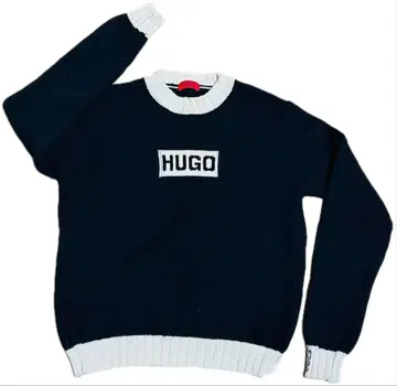 HUGO BOSS 휴고보스 로고 니트 스웨터 오타니 쇼헤이 이탈리아제