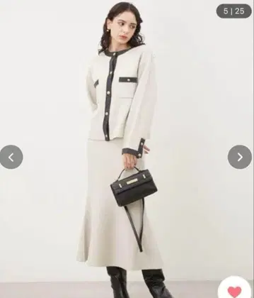 미라 오웬 SET UPW 페이스 금장 버튼 가디건 풀오버 IVR 0