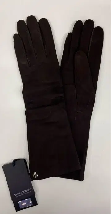 스웨이드 롱 그로브 다크 브라운 DAL DOSSO 가죽 장갑 6.5