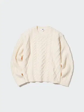 새상품 3XL UNIQLO 케이블 크루넥 스웨터 (긴팔)