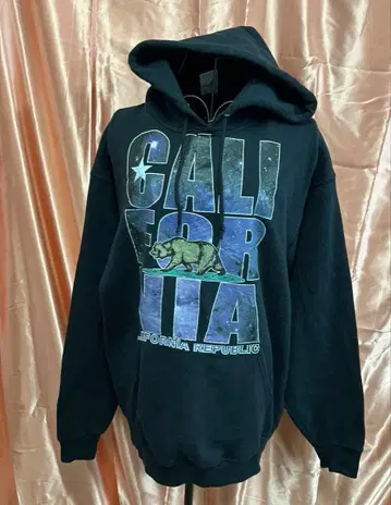 JER ZEES 캘리포니아 프린트 블랙 후드티