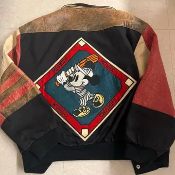 [레어] 빈티지 미키마우스 바시티 자켓