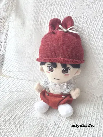 꼬마 인형 옷 토끼 니트 모자 세트 B