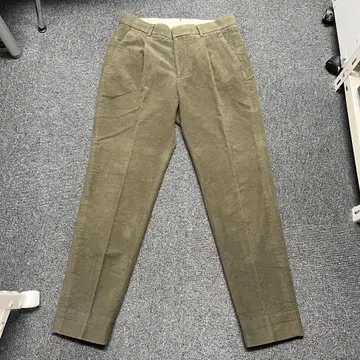 UNITED ARROWS EMMETEX 카키 테이퍼드 슬랙스