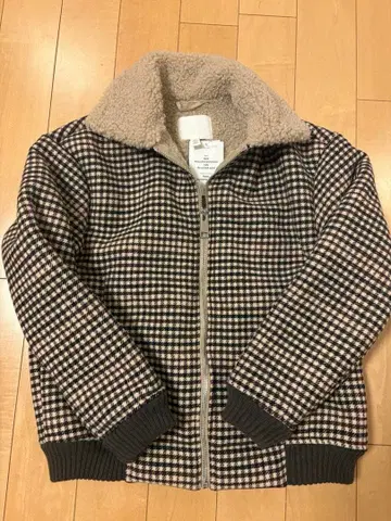 체크 무늬 플리스 보아 자켓 H&M