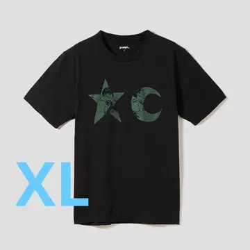 XL 새상품 그라니프 마츠모토 타이요 별과 달과 티셔츠 블랙 핑퐁