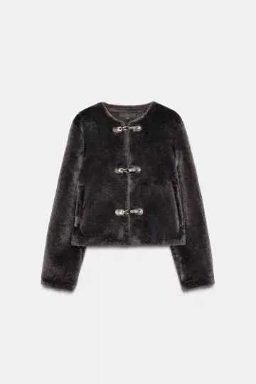 ZARA 자라 더블 페이스 토글 버튼 자켓 브라운 S 사이즈