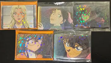 명탐정 코난 홀로그램 스퀘어 캔뱃지 총 5개 세트