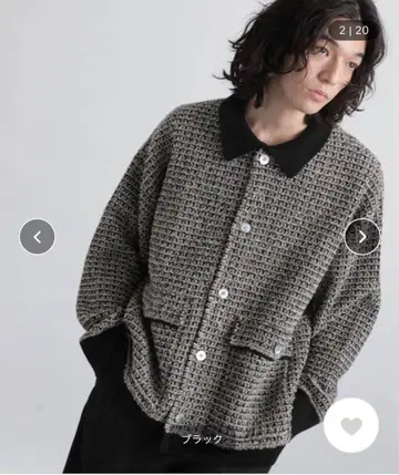 [ HARE ] 멜란지 트위드 셔츠 니트