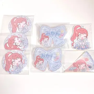 프리파라 캬라핀 미캉 네임 배지 스티커