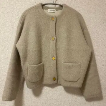 더 부티크 봉봉 하이퀄리티 헤어리 울 니트 자켓