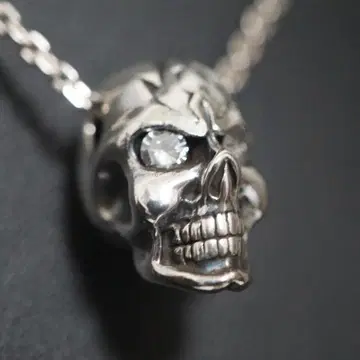 실버 925 목걸이 액세서리 해골 섀도우 스컬