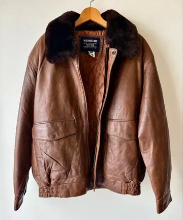 90s 골든 사이즈 G 1 플라이트 가죽 자켓 양가죽