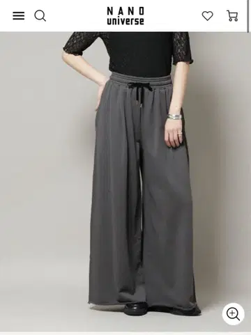 이번 시즌 나노 유니버스 볼륨 스웨트 팬츠 차콜 M