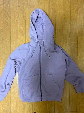 유니클로 풀 집업 후드티 핑크