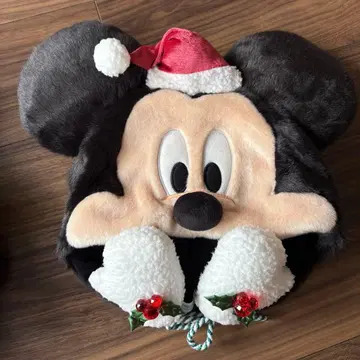 [ 새상품 ] 디즈니 크리스마스 팬캡 미키 산타