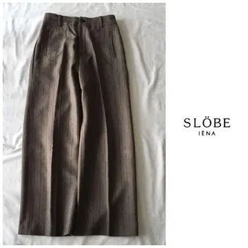 이에나 [ 세탁 가능 ] 센터 프레스 스트라이프 와이드 팬츠