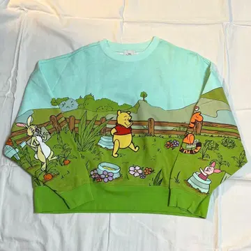 곰돌이 푸 자수 트레이닝복 크롭 기장 캘리포니아 디즈니