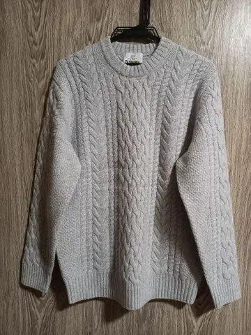 유나이티드 애로우즈 태즈메이니아 울 케이블 짜임 그레이 M