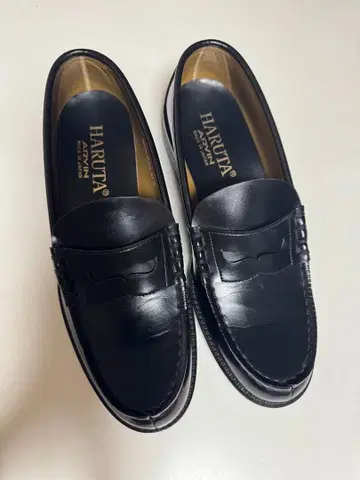 새상품급 HARUTA 블랙 가죽 로퍼