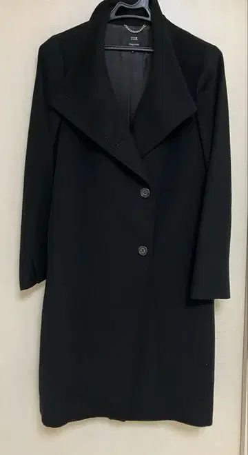 23구 블랙 울 롱 코트