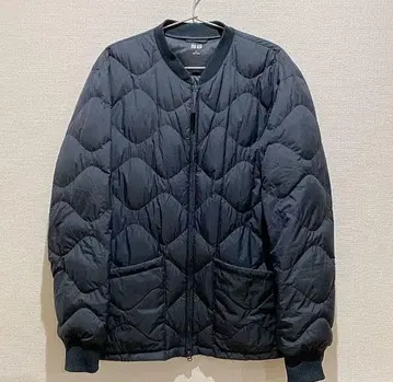 UNIQLO U 퀼팅 다운 자켓 네이비 L 사이즈