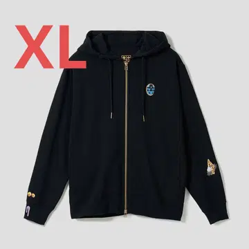 XL 죠죠의 기묘한 모험 그라니프 호위팀 모티브 지퍼 후드티