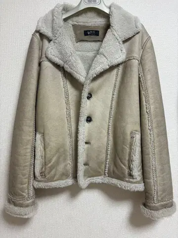 브레이 스티브 앨런 무스탕 코트 베이지