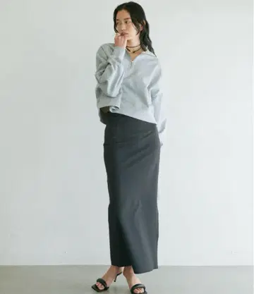 GALLARDAGALANTE 하이웨스트 타이트 스커트 블랙