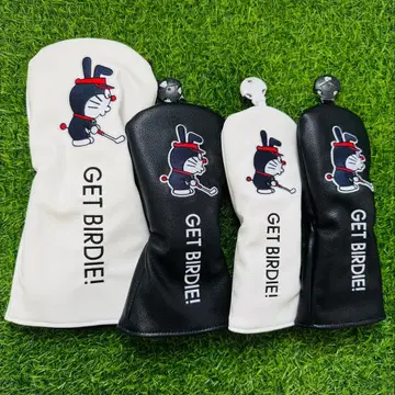 새상품 4세트 도라에몽 골프클럽 헤드커버 1+3W+UT+UT 블랙 화이트