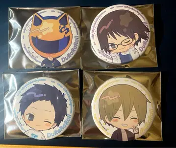 듀라라라!! x 2 라운드 원 캔뱃지 4종 세트