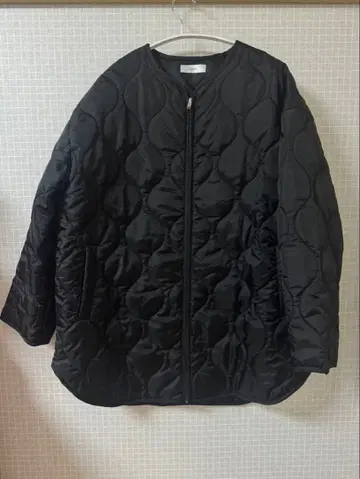 ANGIE 블랙 퀼팅 자켓