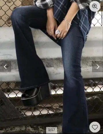 EGOIST 데님 플레어 팬츠 S