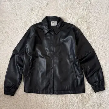 아디다스 오리지널 adidas 페이크 가죽 자켓 2way 블랙