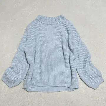 루카 리브 니트 큼직한 스웨터 성숙 큐트 오피스 캐주얼 F