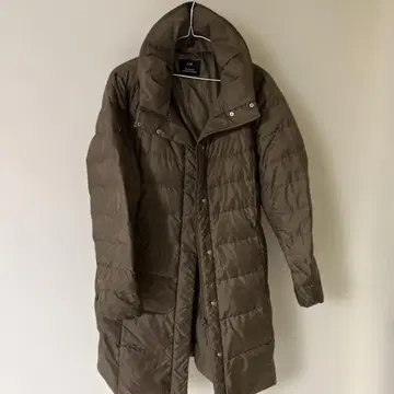 23구 다운 코트 40 롱 브라운 워셔블 자켓
