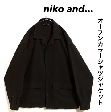 niko and - / 오픈 카라 셔츠 자켓 와이드 실루엣